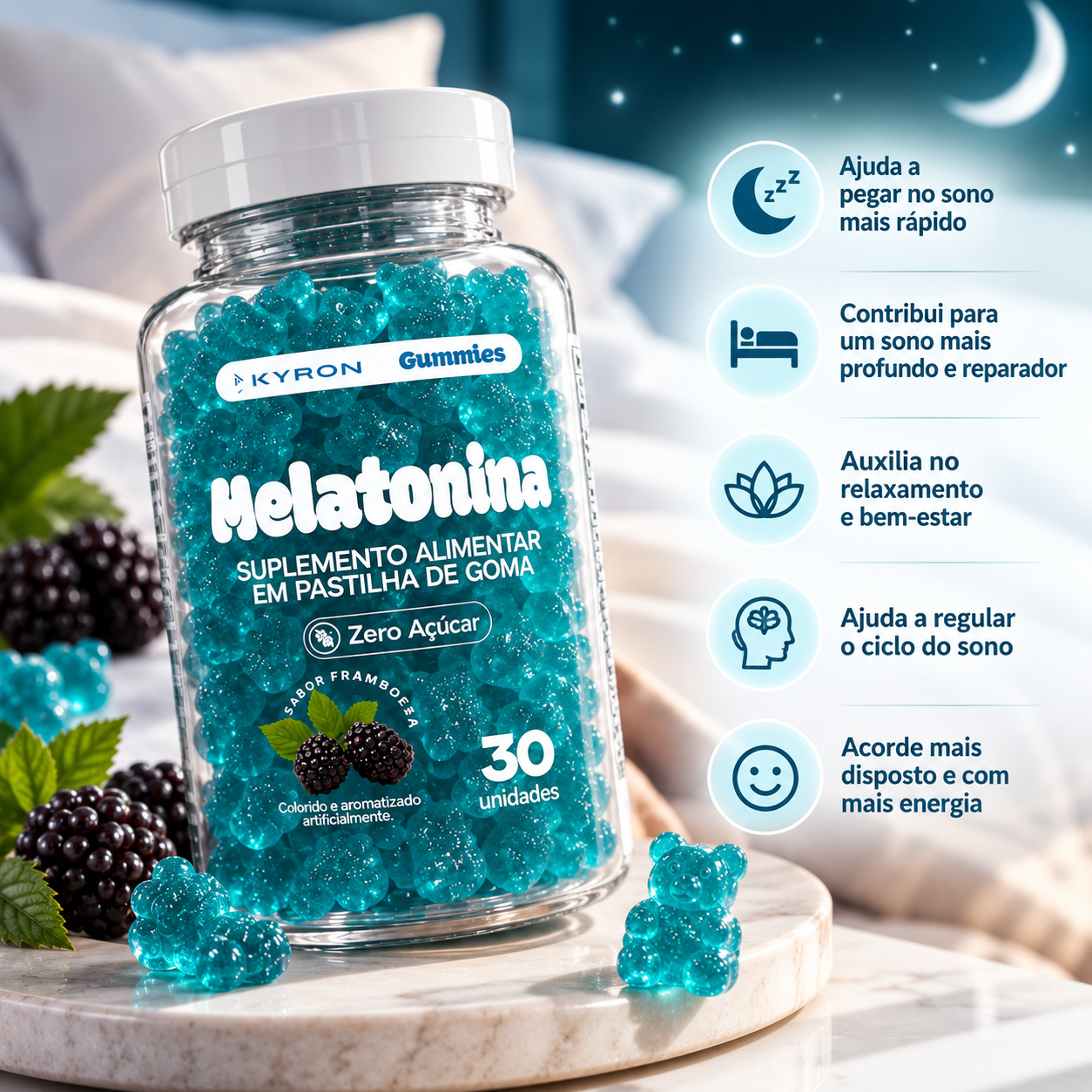 Melatonina Zero Açúcar Gummies e seus benefícios